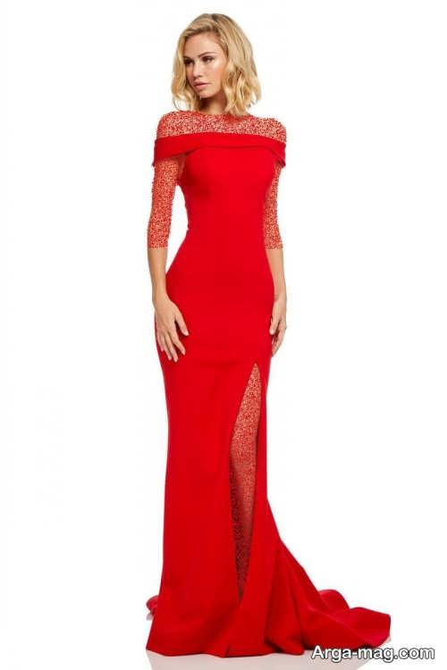 مدل لباس مجلسی قرمز و زیبا 