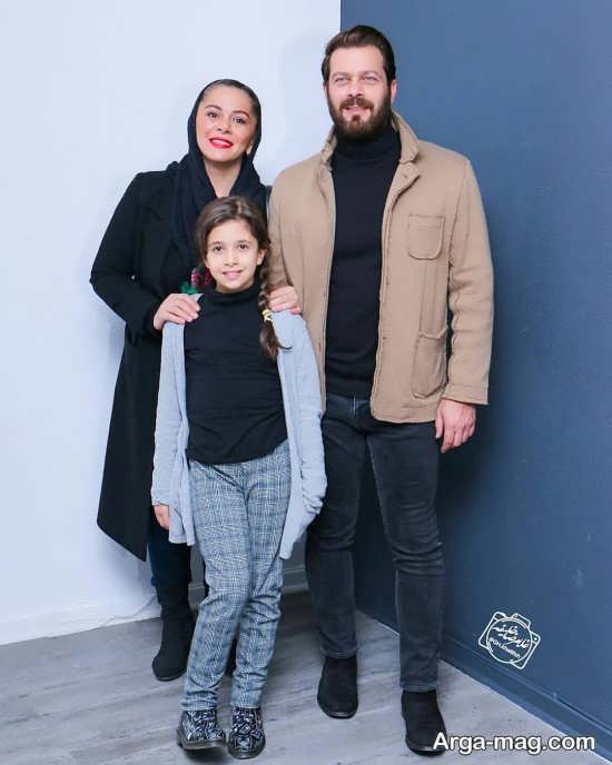 پژمان بازغی با همسر و فرزندش