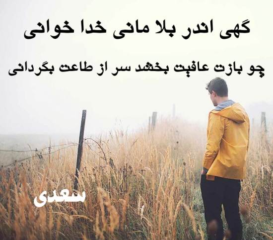 عکس نوشته ویژه از سعدی 