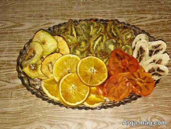 تزیین ساده میوه خشک برای شب یلدا