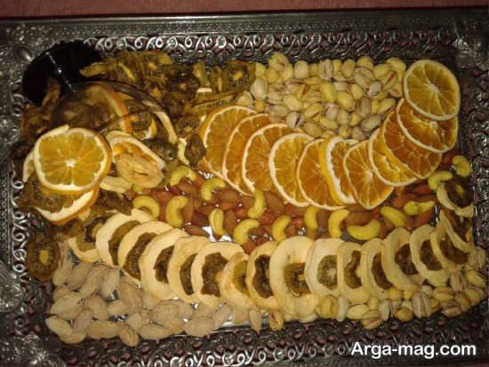 تزیین جذاب میوه خشک برای شب یلدا