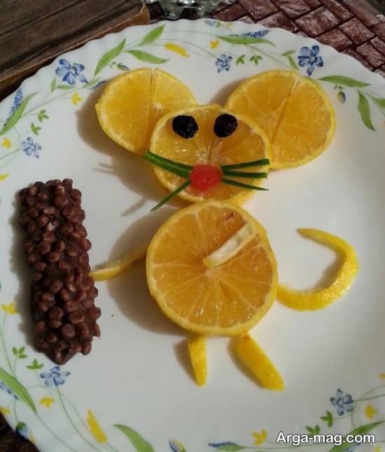 تزیین میوه پرتقال برای شب یلدا