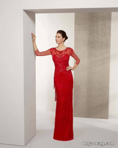 مدل لباس شب ترکیه ای شیک و قرمز 