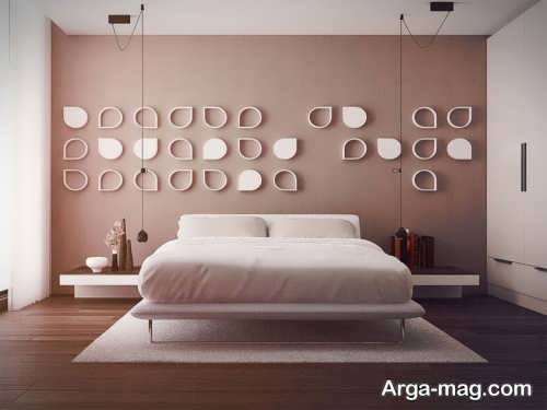 تزیین ساده و زیبا دیوار اتاق خواب 