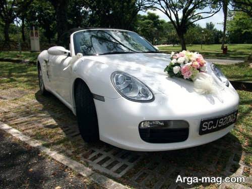 تزیین ساده و زیبا ماشین عروس 