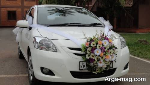 تزیین ساده و زیبا ماشین عروس 
