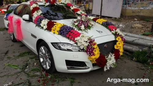 تزیین زیبا و جالب ماشین عروس با گل 