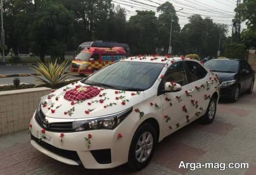 گل آرایی خلاقانه برای ماشین عروس 