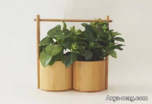 مدل گلدان ساده چوبی 