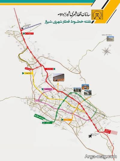 راهنمای خطوط مترو شیراز