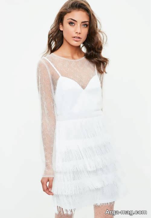 مدل لباس مجلسی سفید 