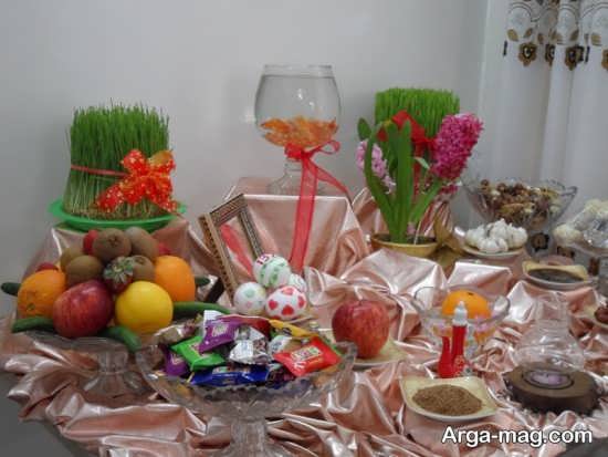 تزیینات میز پذیرایی عید نوروز با ایده های خلاقانه