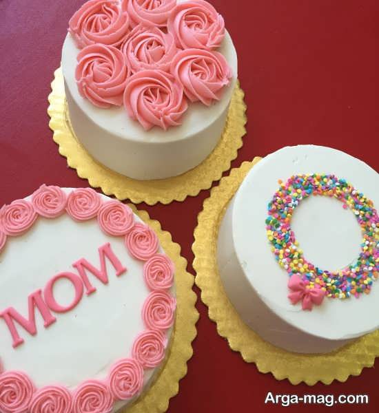 تزیین ساده کیک برای روز مادر 