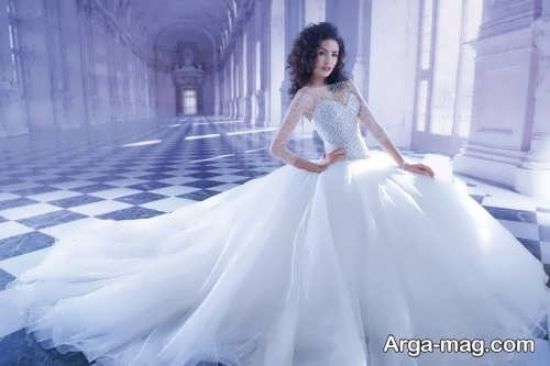 مدل لباس عروس اسکارلت پفی 