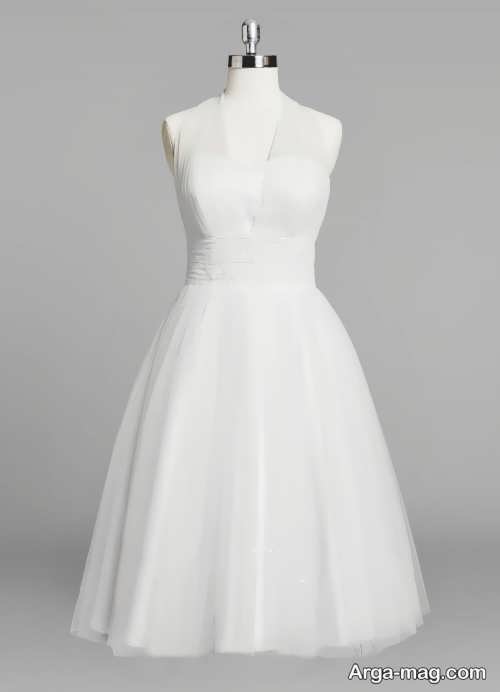 مدل لباس عروس کوتاه و ساده 