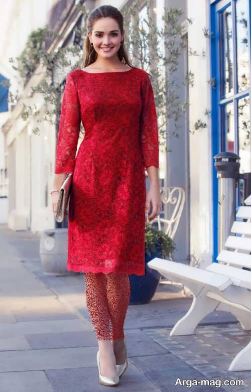 لباس مجلسی قرمز دخترانه 