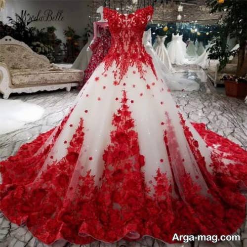 لباس عروس گل برجسته 