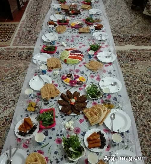 چیدمان سفره افطار 