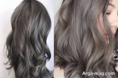 رنگ مو خاکستری دودی روشن 
