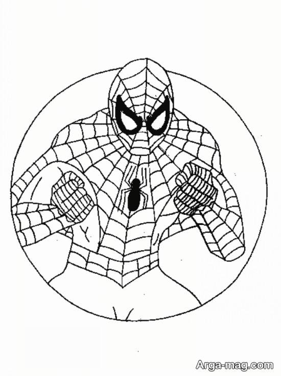 نقاشی جذاب مرد عنکبوتی