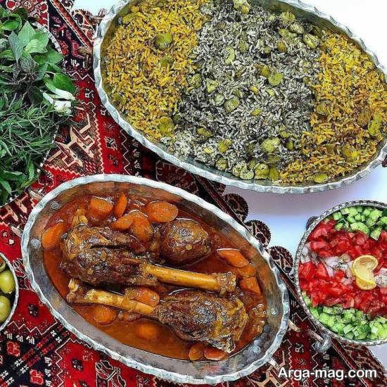 ایده های زیبا برای تزئینات غذاهای ایرانی 