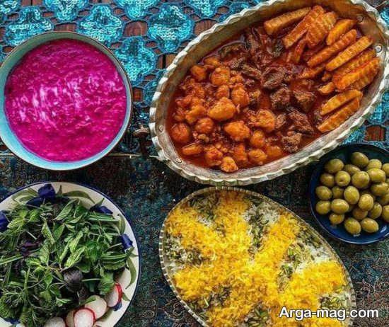 ایده های متفاوت برای تزئینات غذاهای ایرانی 