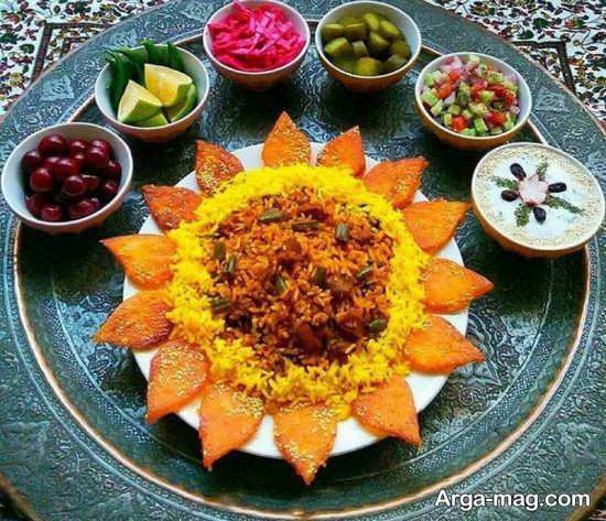 تزئینات مجلسی غذاهای ایرانی