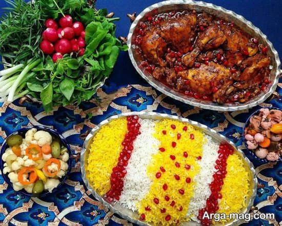 تزئینات جذاب غذاهای ایرانی