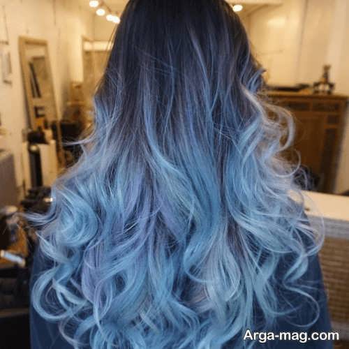 رنگ مو یخی آبی 