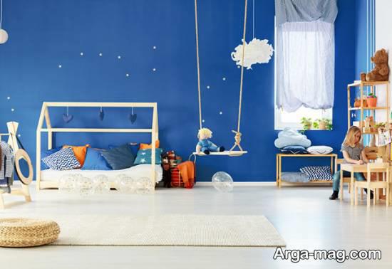 دیزاین شیک و زیبای اتاق نوزاد آبی