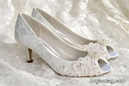 کفش جلو باز عروس 