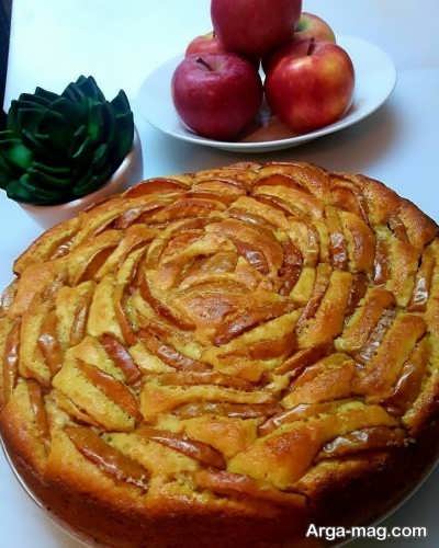 روش پخت کیک سیب 