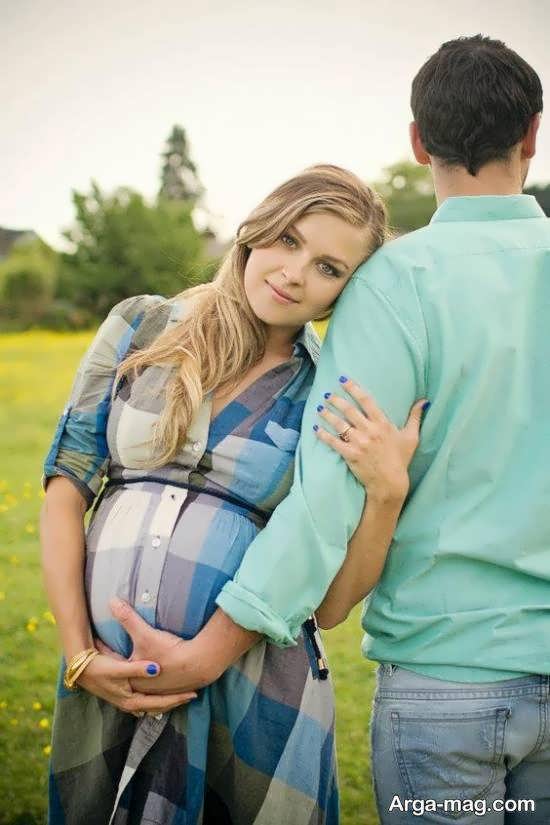 ایده عکس گرفتن در دوران بارداری با همسر شیک و نو