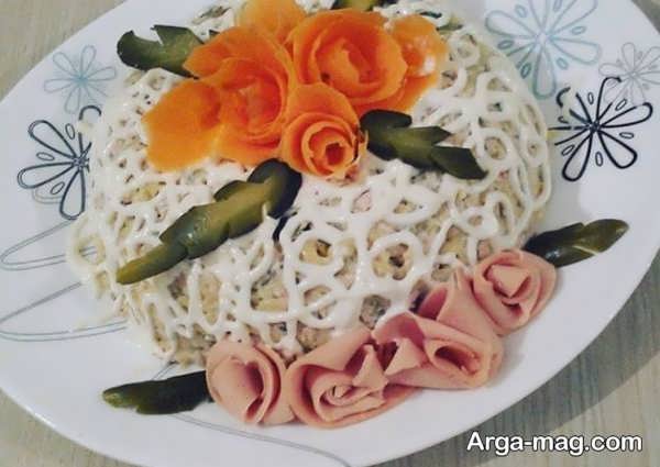 تزیینات سالاد ماکارونی