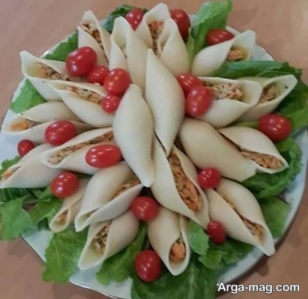تزیین سالاد پاستا