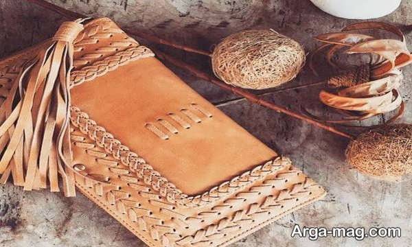 مدل کیف پول چرم جدید دست دوزی شده