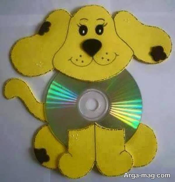 خلاقیت با سی دی به شکل سگ