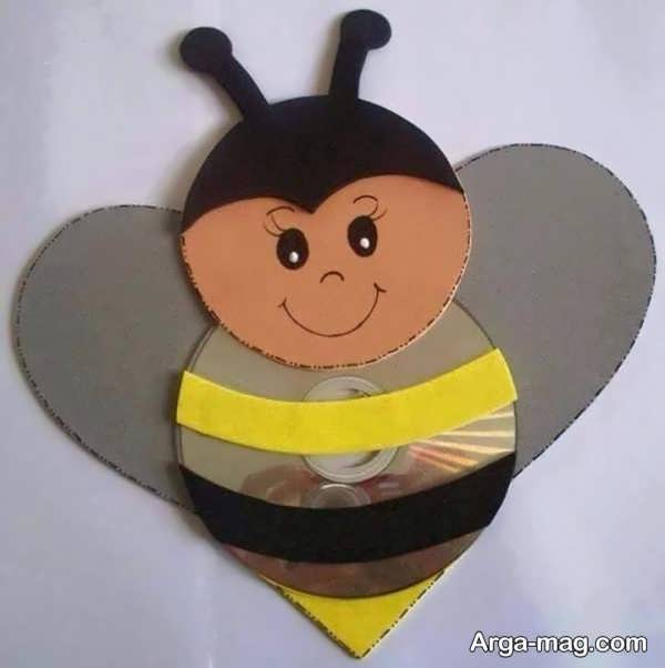 خلاقیت با سی دی به شکل زنبور عسل