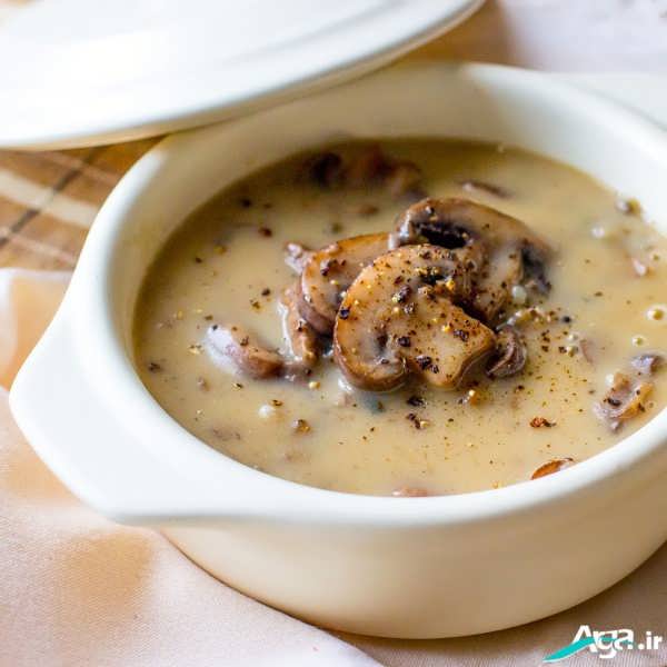 تزیین غذا با قارچ