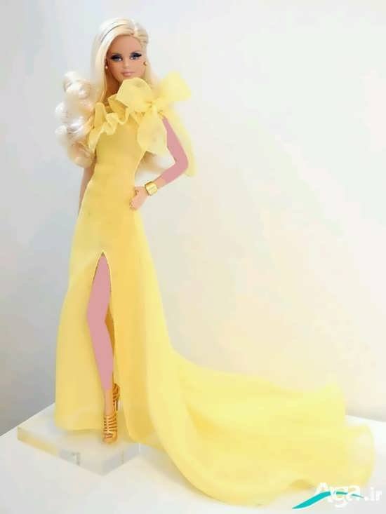 مدل لباس عروسکی به رنگ زرد