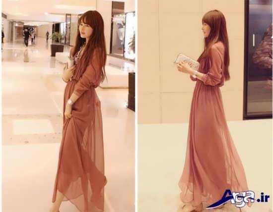 مدل لباس مجلسی بلند دخترانه کره ای