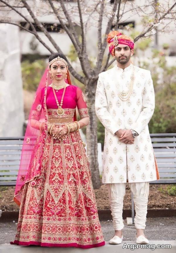 لباس عروسی هندی با طرح منحصر به فرد