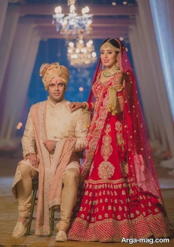 لباس عروسی هندی با طرح دیدنی