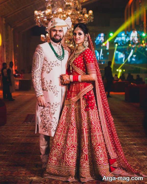 لباس عروسی هندی با طرح جالب