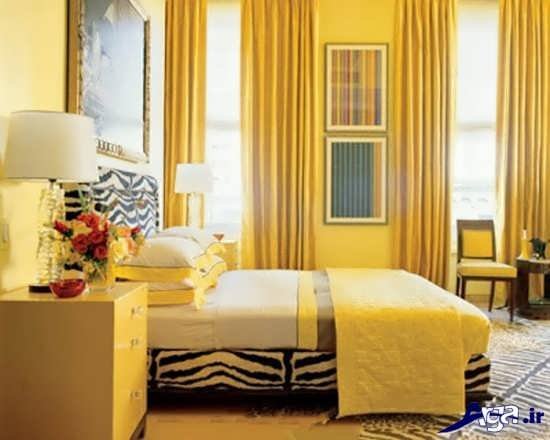عکس اتاق خواب زرد