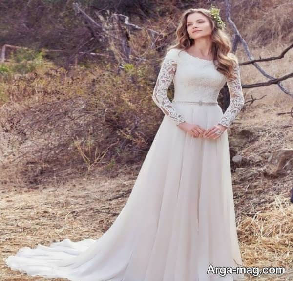 مدل لباس عروس گیپوردار شیک