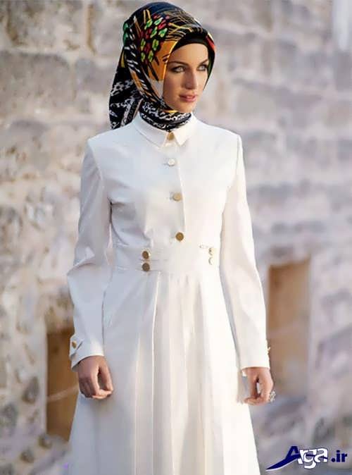 مانتو زنانه سفید 