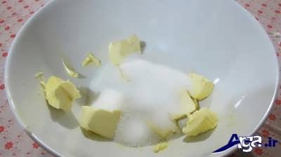 مخلوط کردن کره و شکر