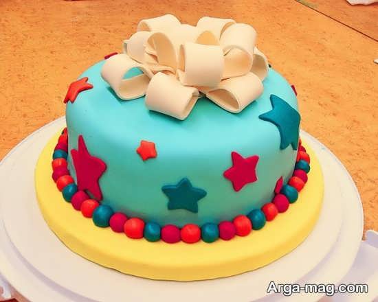 تزیینات کیک تولد خانگی با طرح ستاره