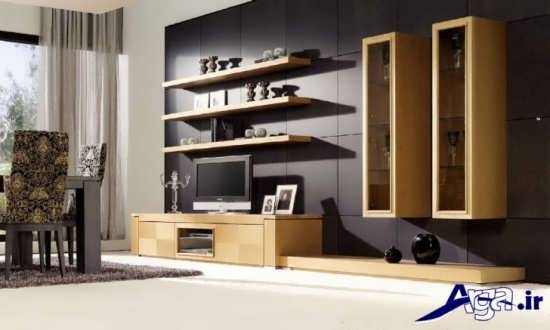 مدل میز تلویزیون ام دی اف دیواری 